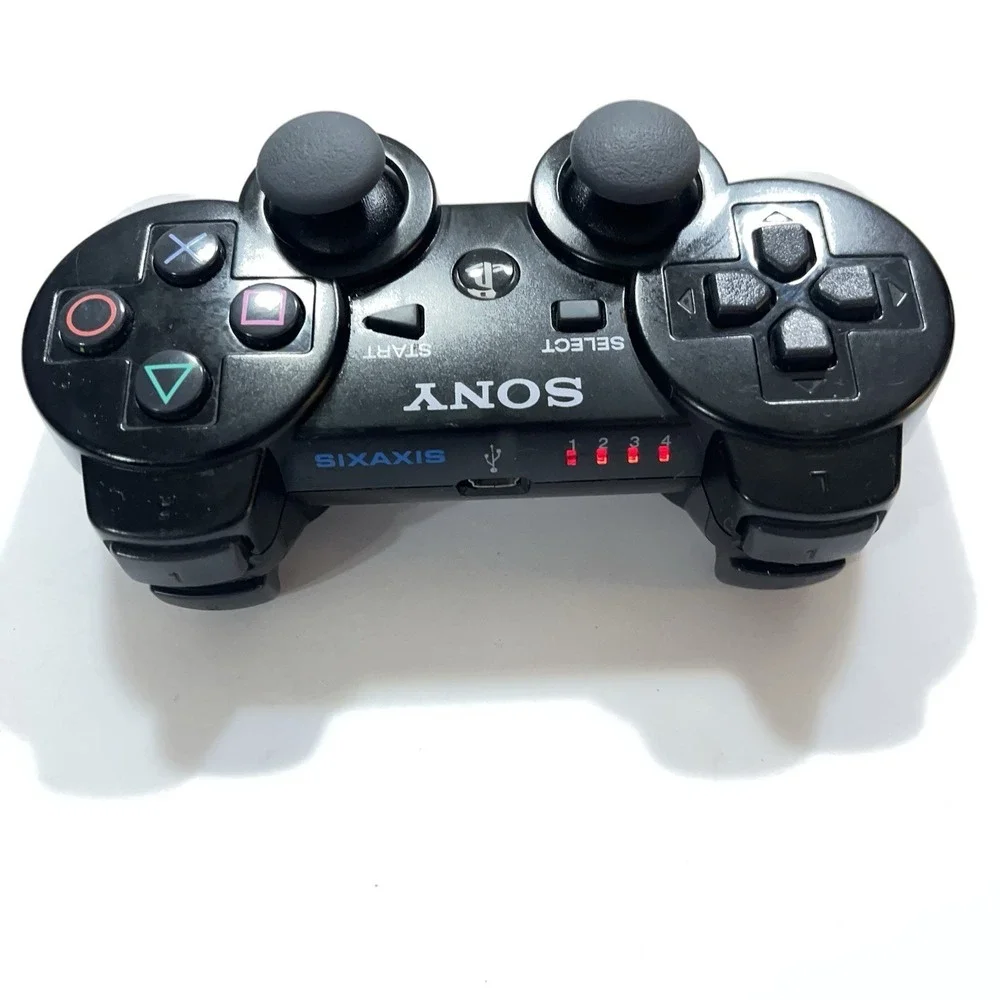 Sony PlayStation PS3 Dualshock 3 Sixaxis Controller Black *Cleaned Tested